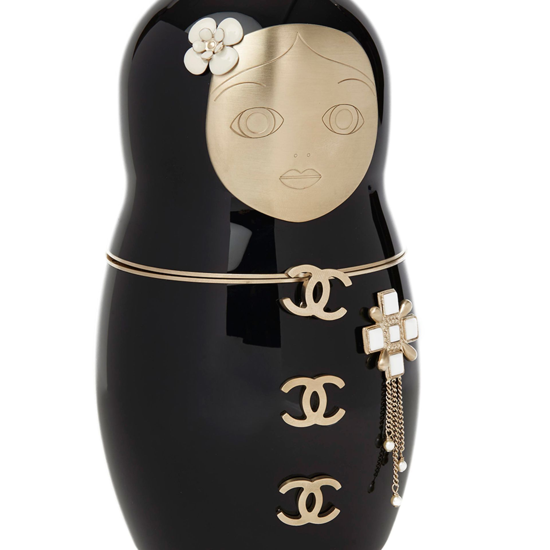 Chanel Black Plexiglass Matryoshka Doll Minaudiere - Image 2 of 8