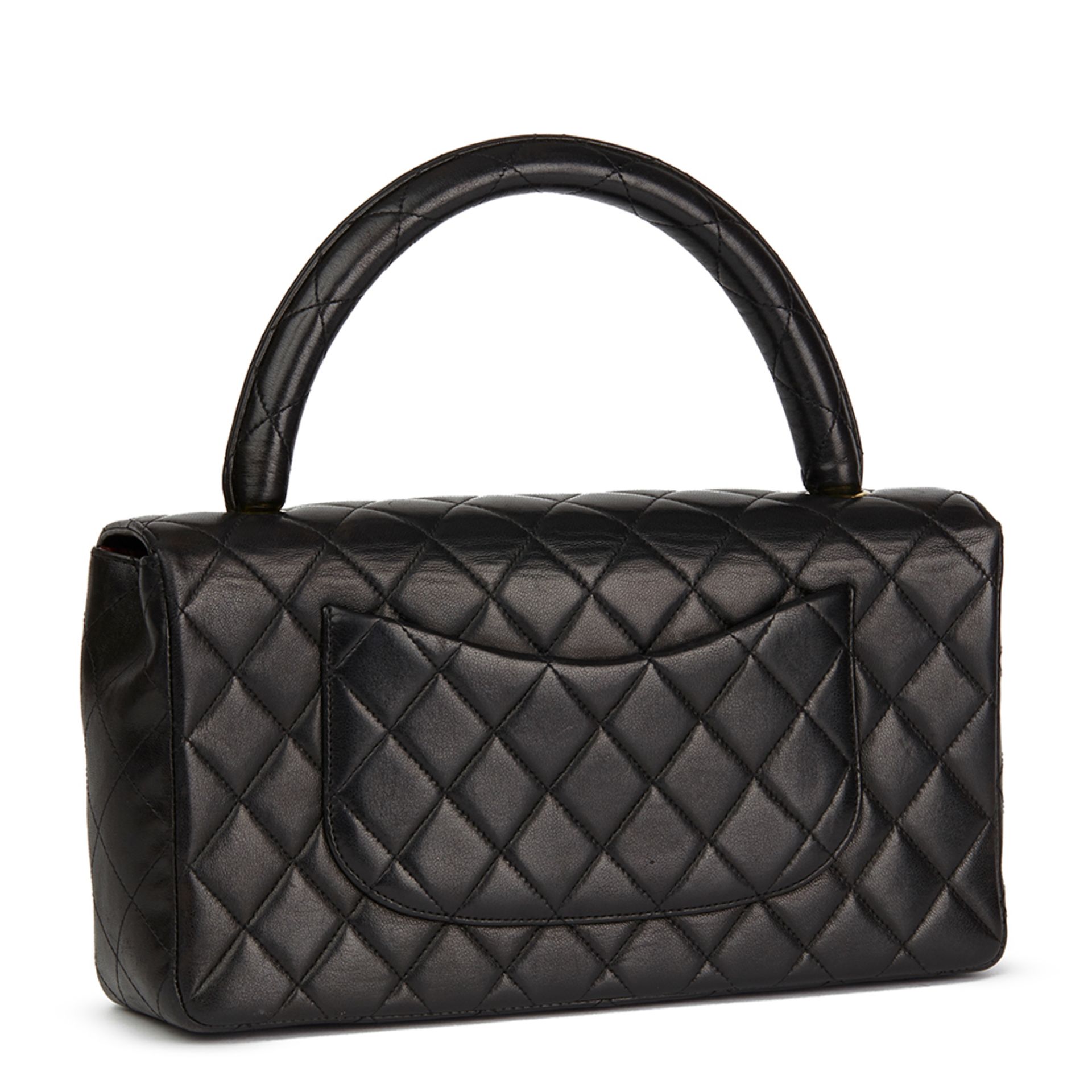 Black Quilted Lambskin Vintage Medium Classic Kelly Flap - Image 4 of 16