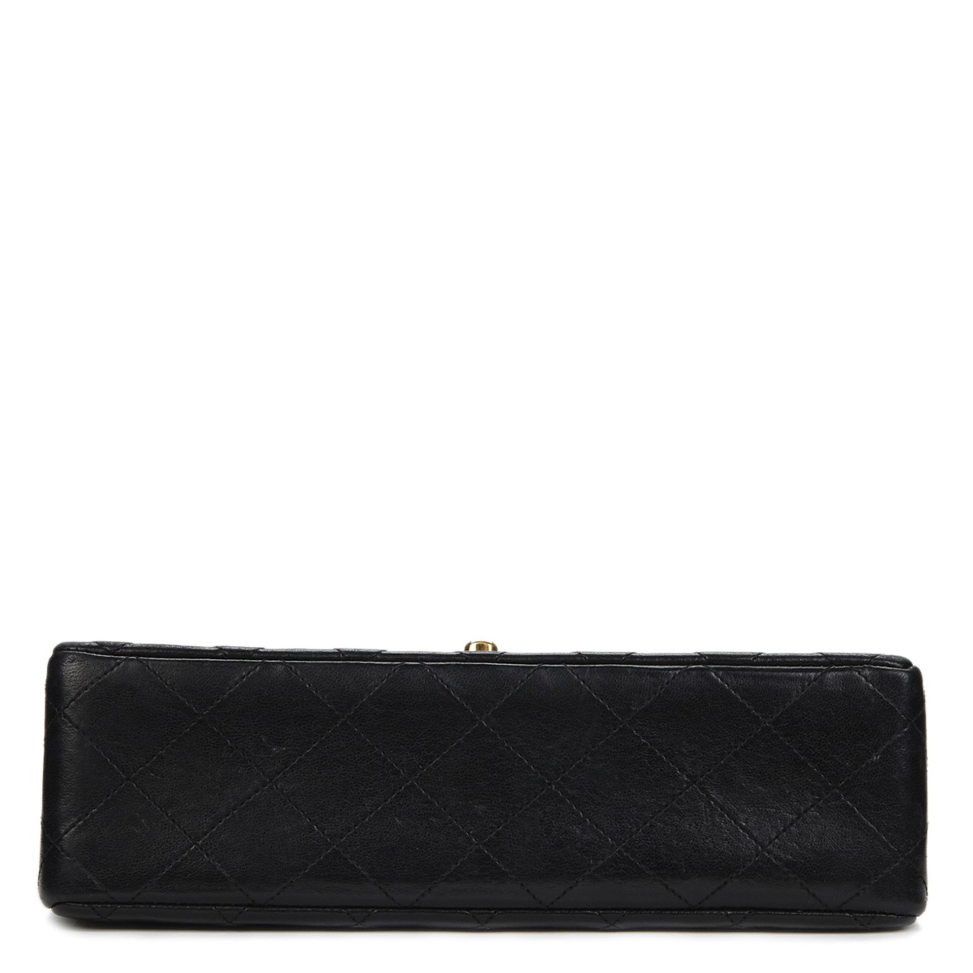 Black Quilted Lambskin Vintage Small Classic Double Flap Bag - Image 8 of 9