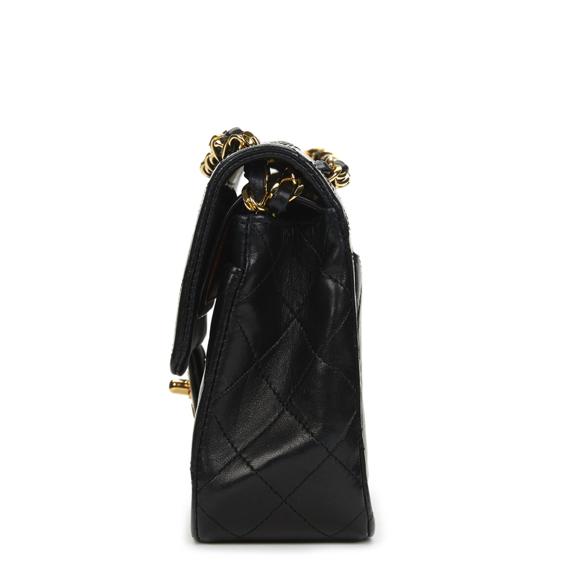 Black Quilted Lambskin Vintage Small Classic Double Flap Bag - Image 5 of 11