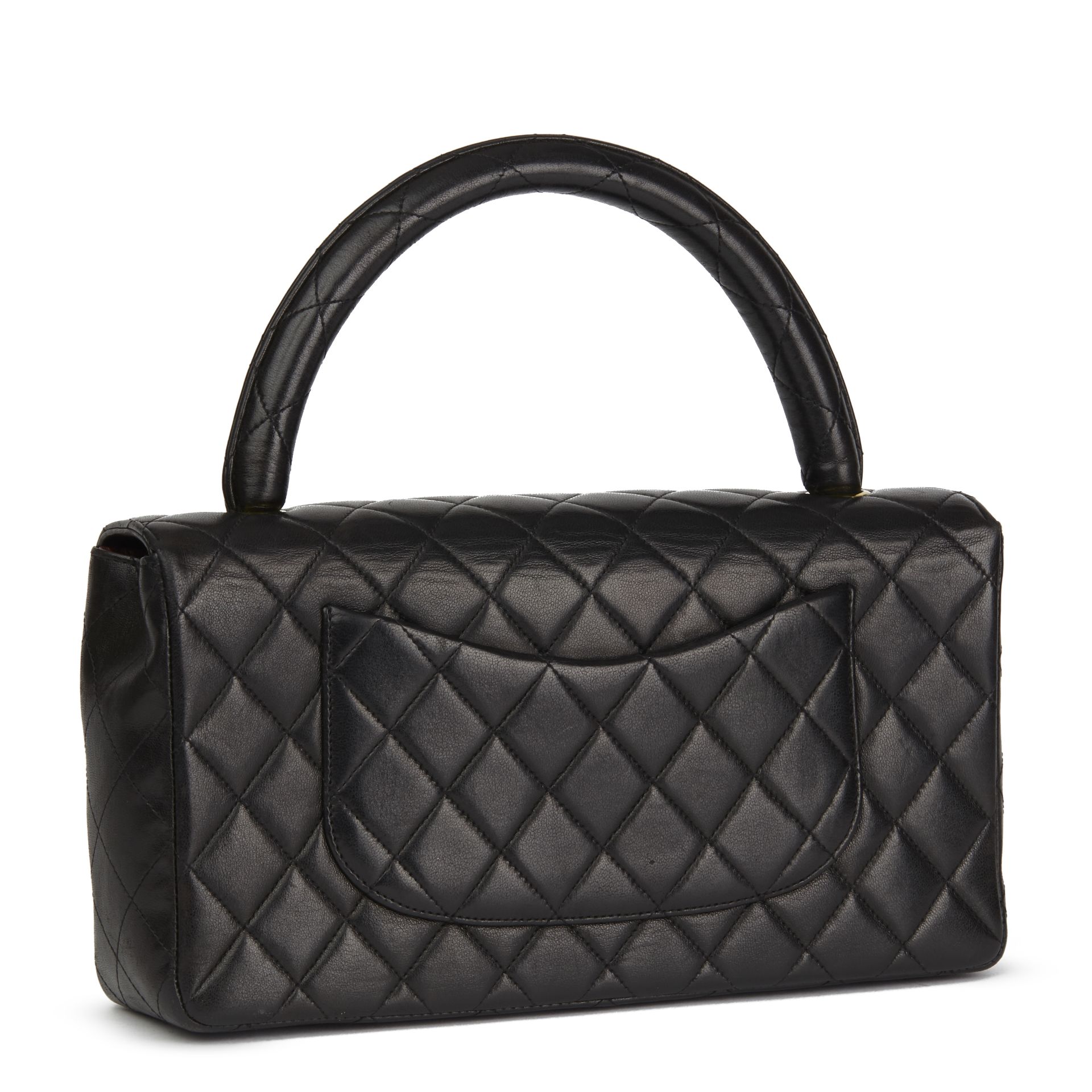 Black Quilted Lambskin Vintage Medium Classic Kelly Flap - Image 10 of 16