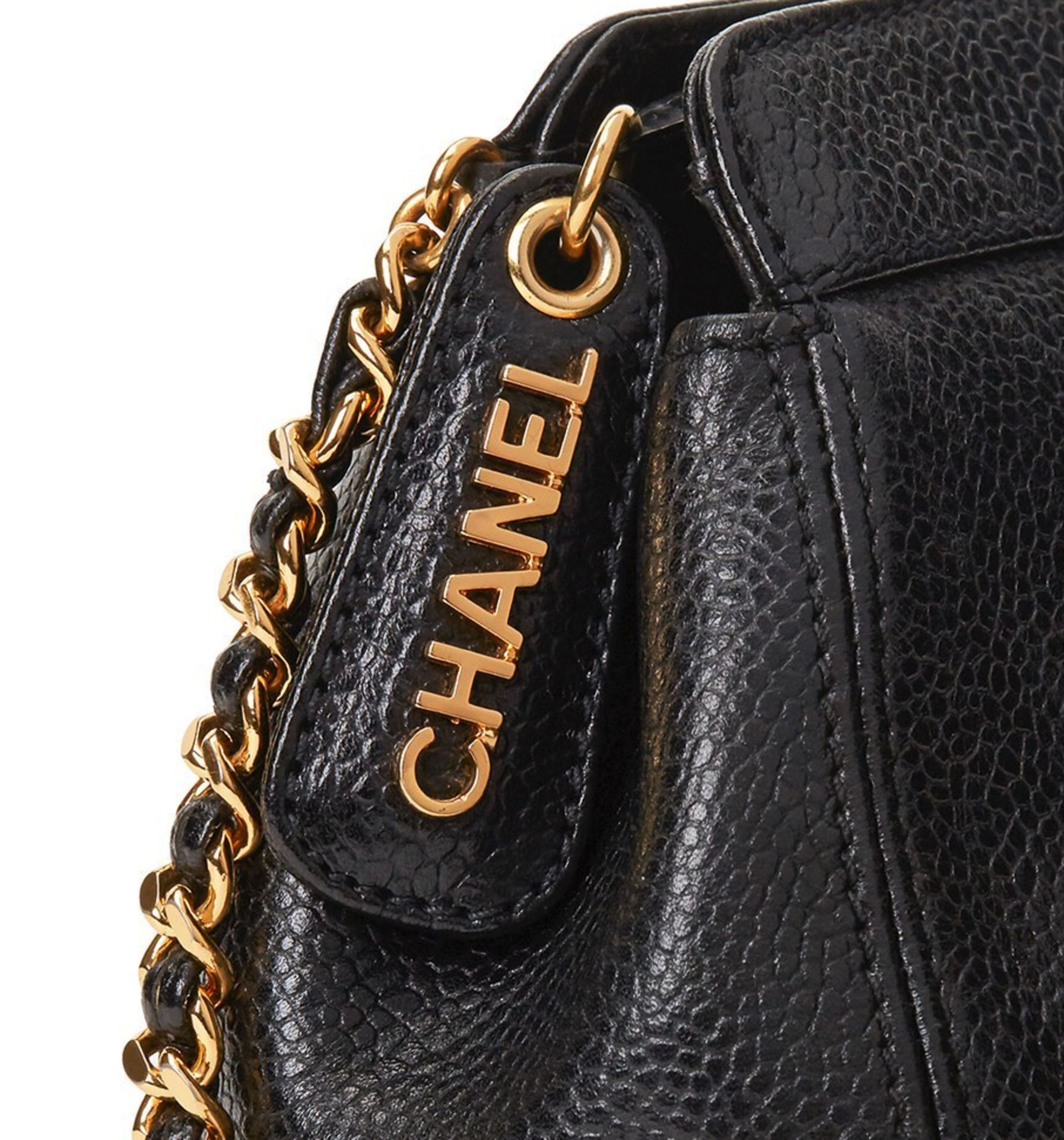 Black Caviar Leather Vintage Mini Timeless Shoulder Bag - Image 5 of 10