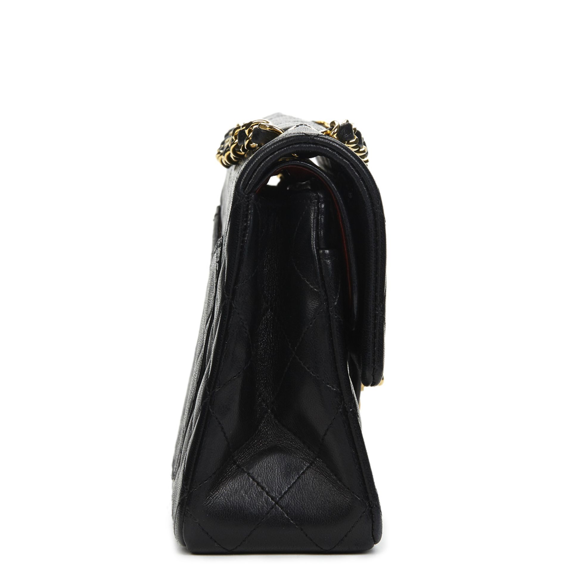 Black Quilted Lambskin Vintage Small Classic Double Flap Bag - Image 3 of 9