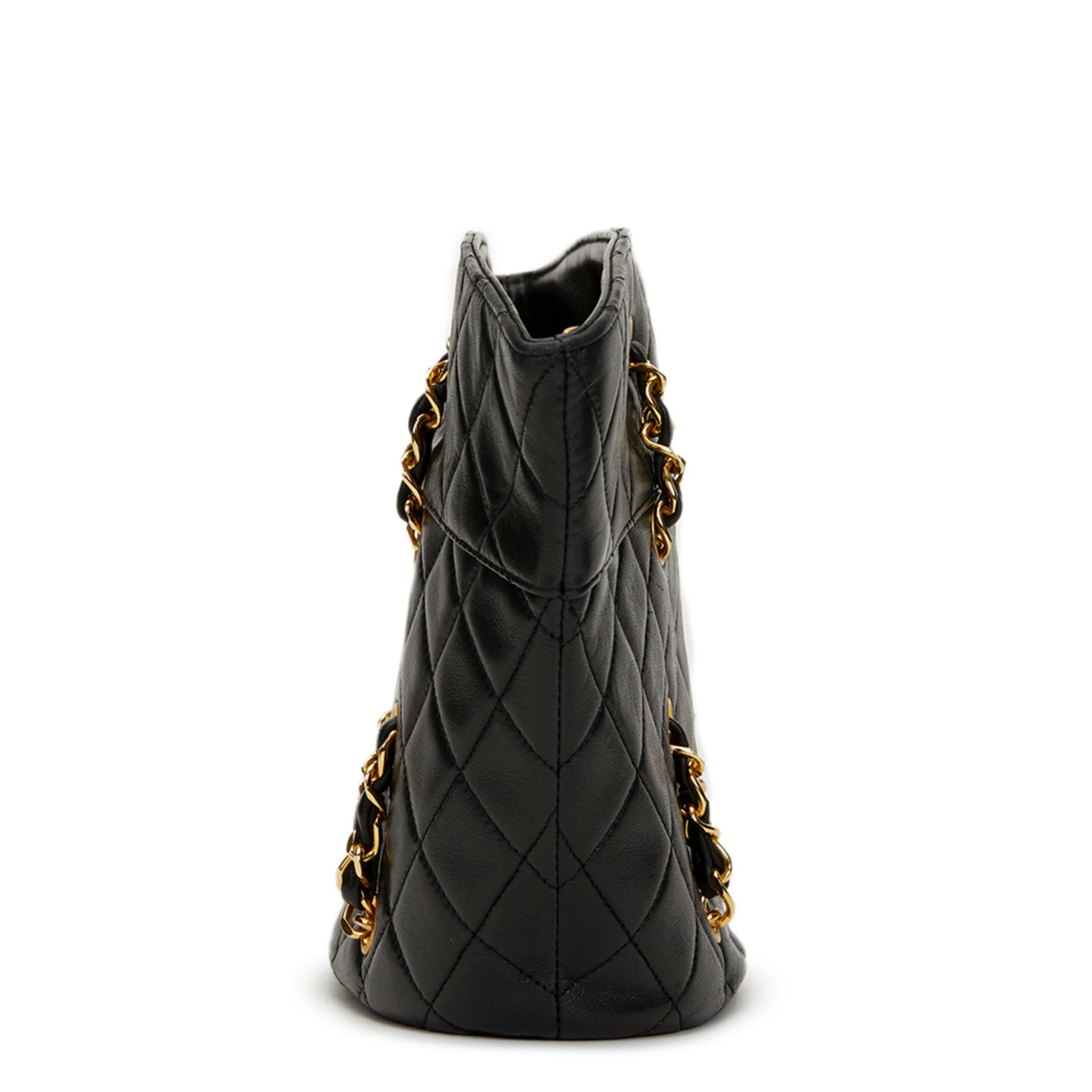 Black Quilted Lambskin Vintage Timeless Bucket Bag - Image 12 of 17