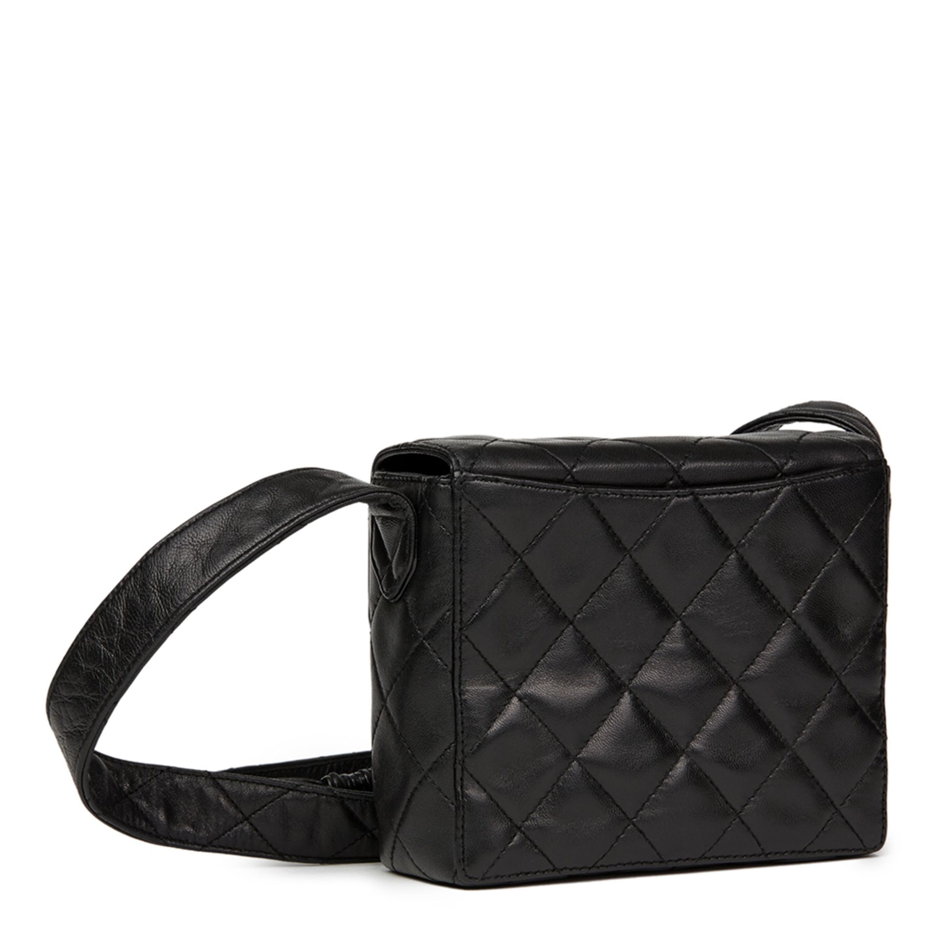 Black Quilted Lambskin Vintage Mini Flap Bag - Image 6 of 13