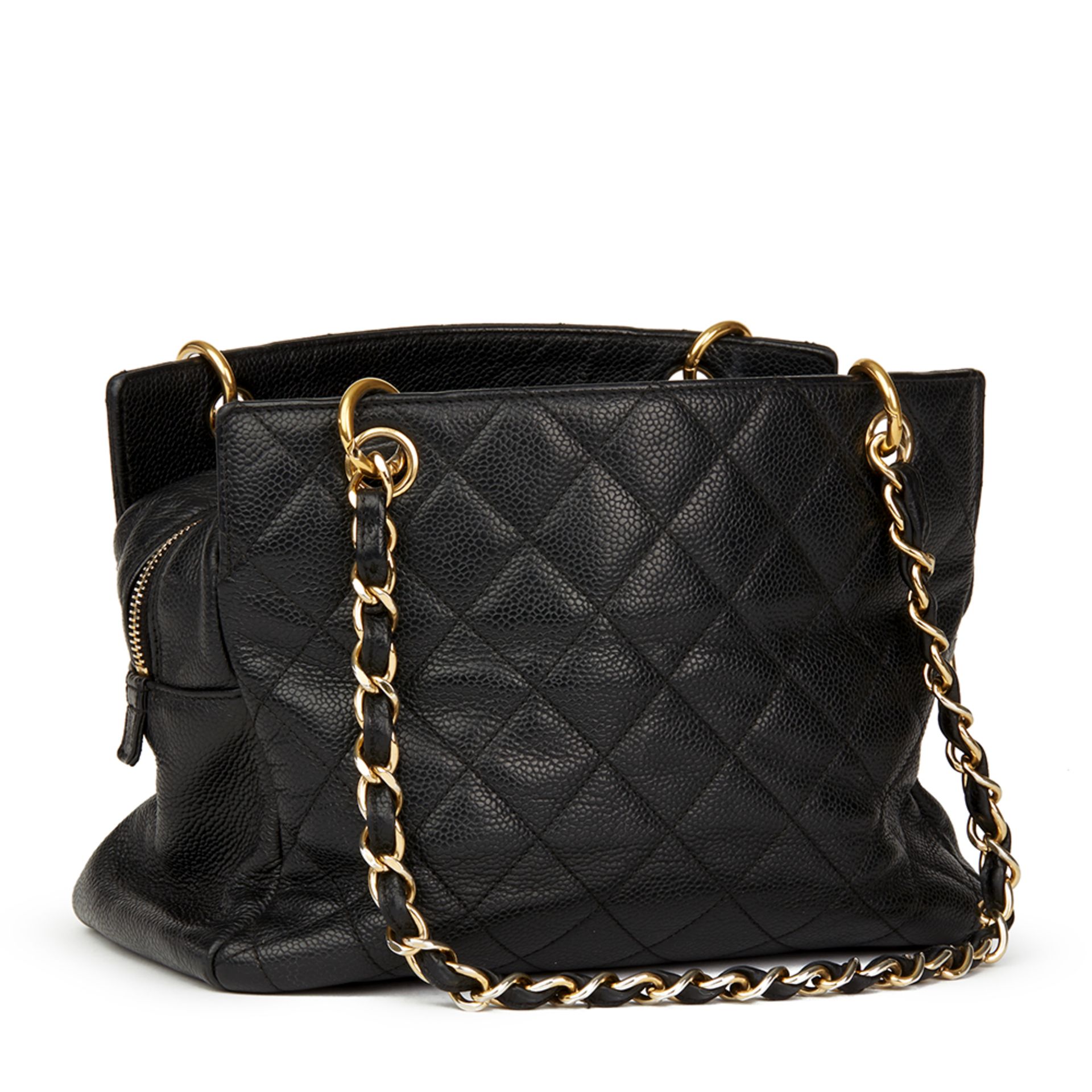 Black Quilted Caviar Leather Petite Timeless Tote PTT - Image 4 of 10