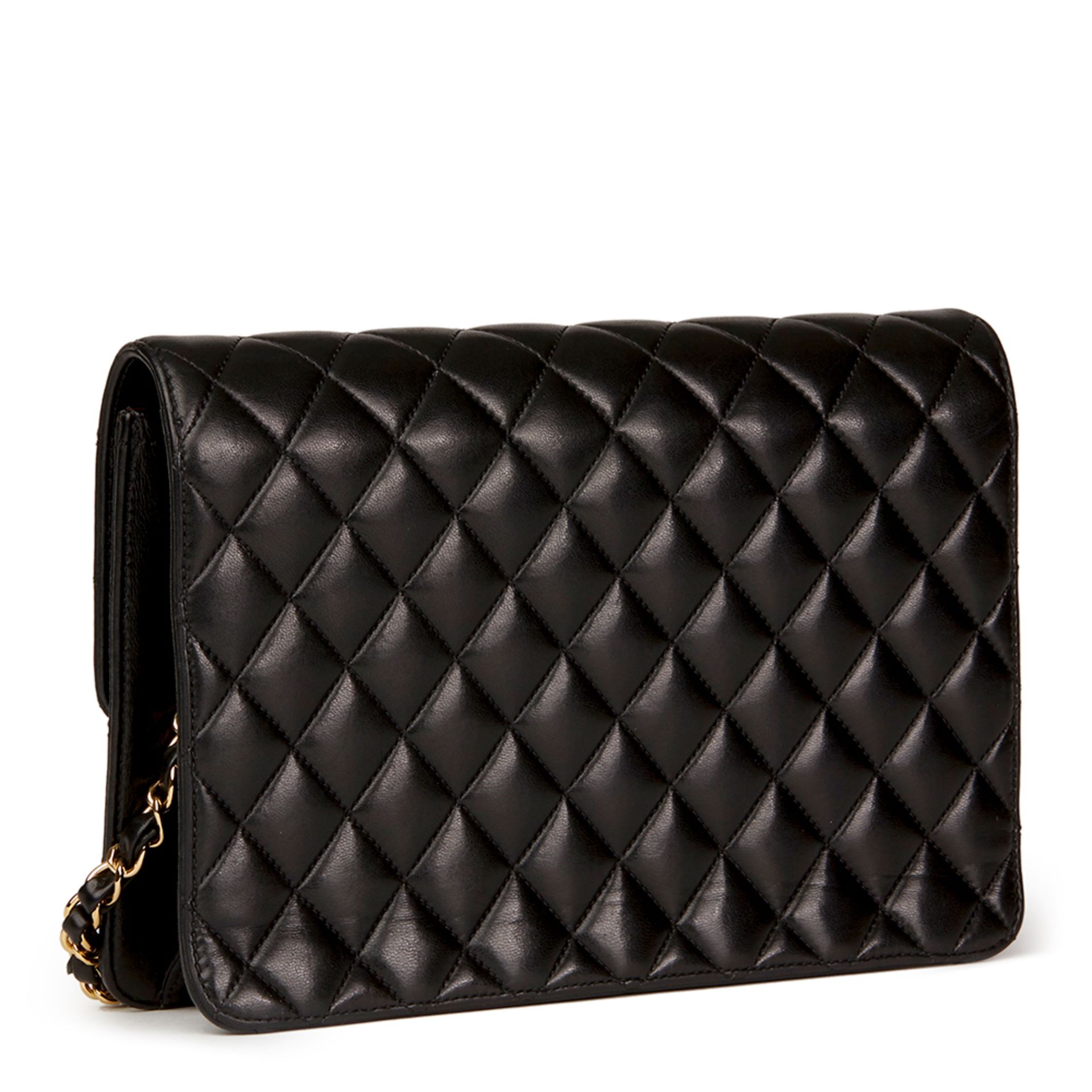 Black Quilted Lambskin Medium Classic Single Flap Bag - Image 5 of 10