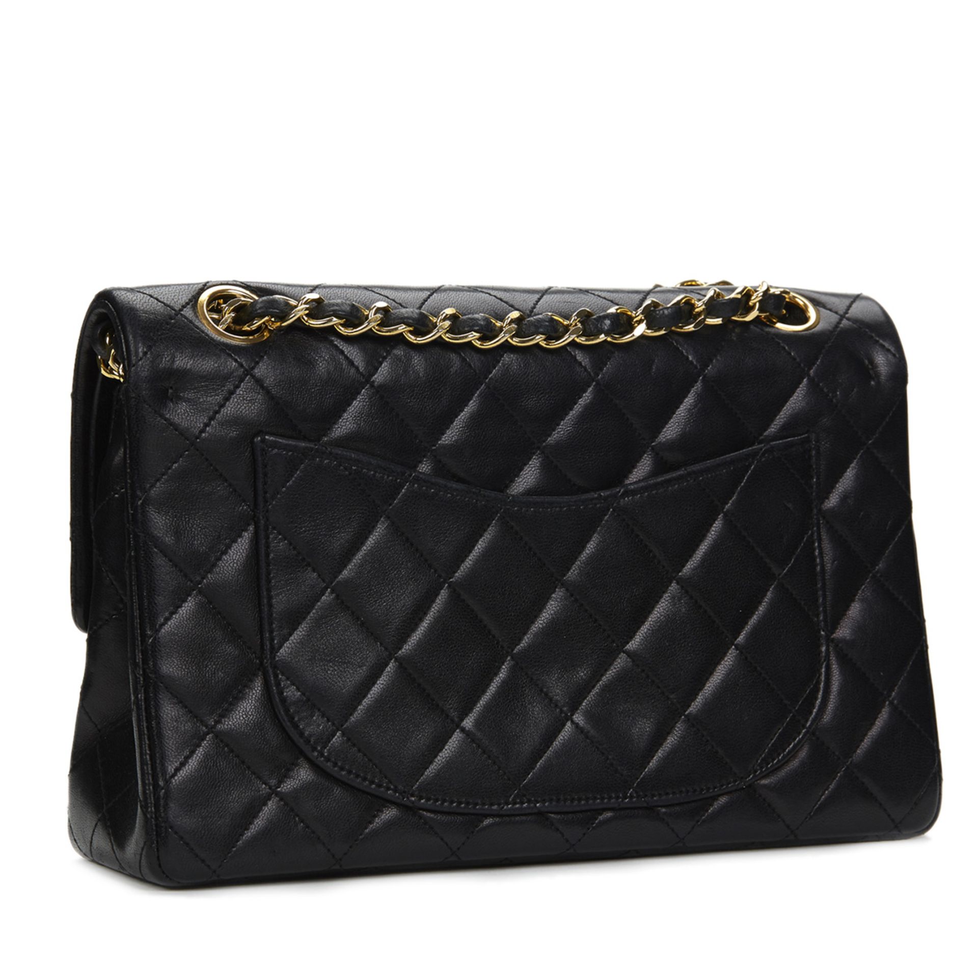 Black Quilted Lambskin Vintage Small Classic Double Flap Bag - Image 4 of 9