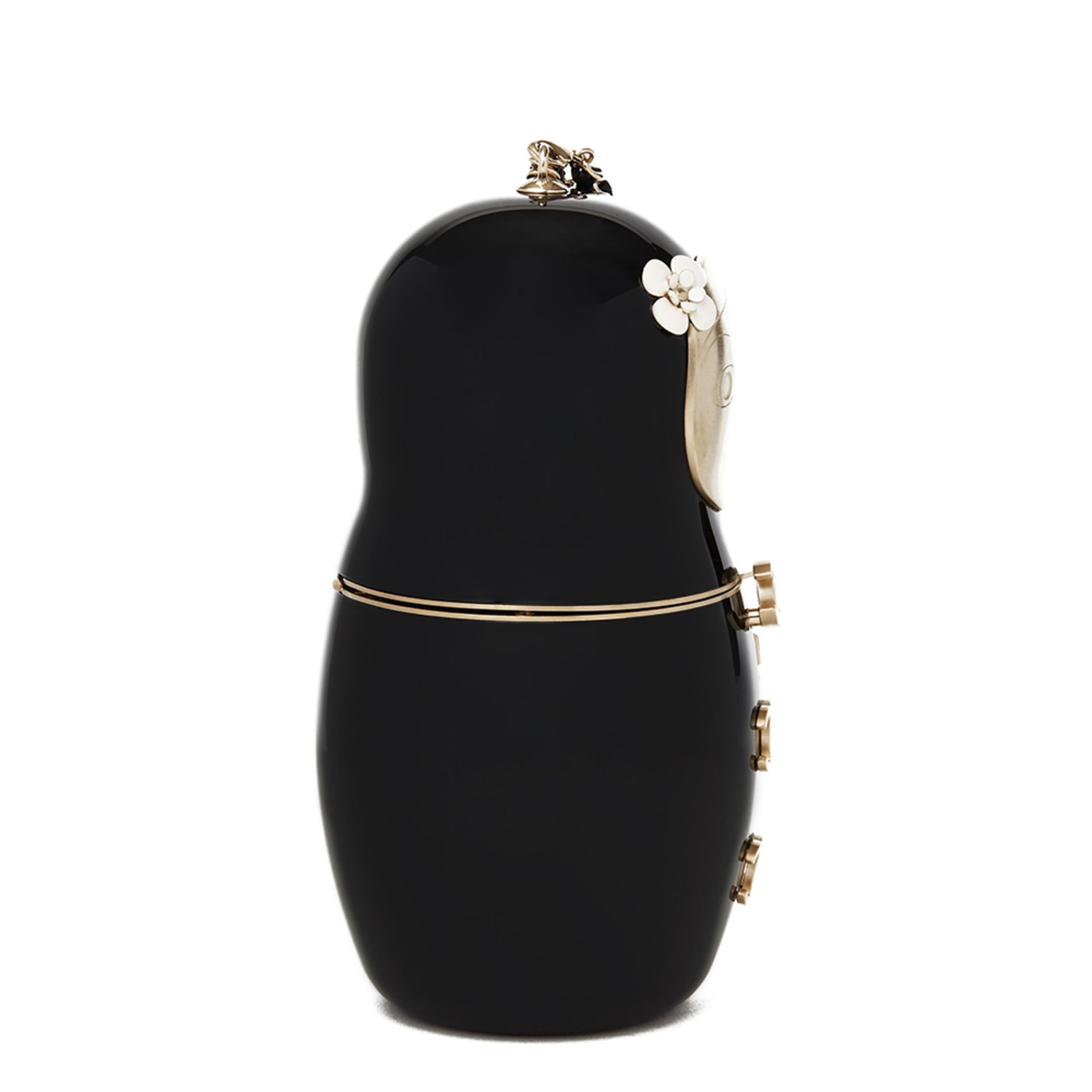 Chanel Black Plexiglass Matryoshka Doll Minaudiere - Image 4 of 8