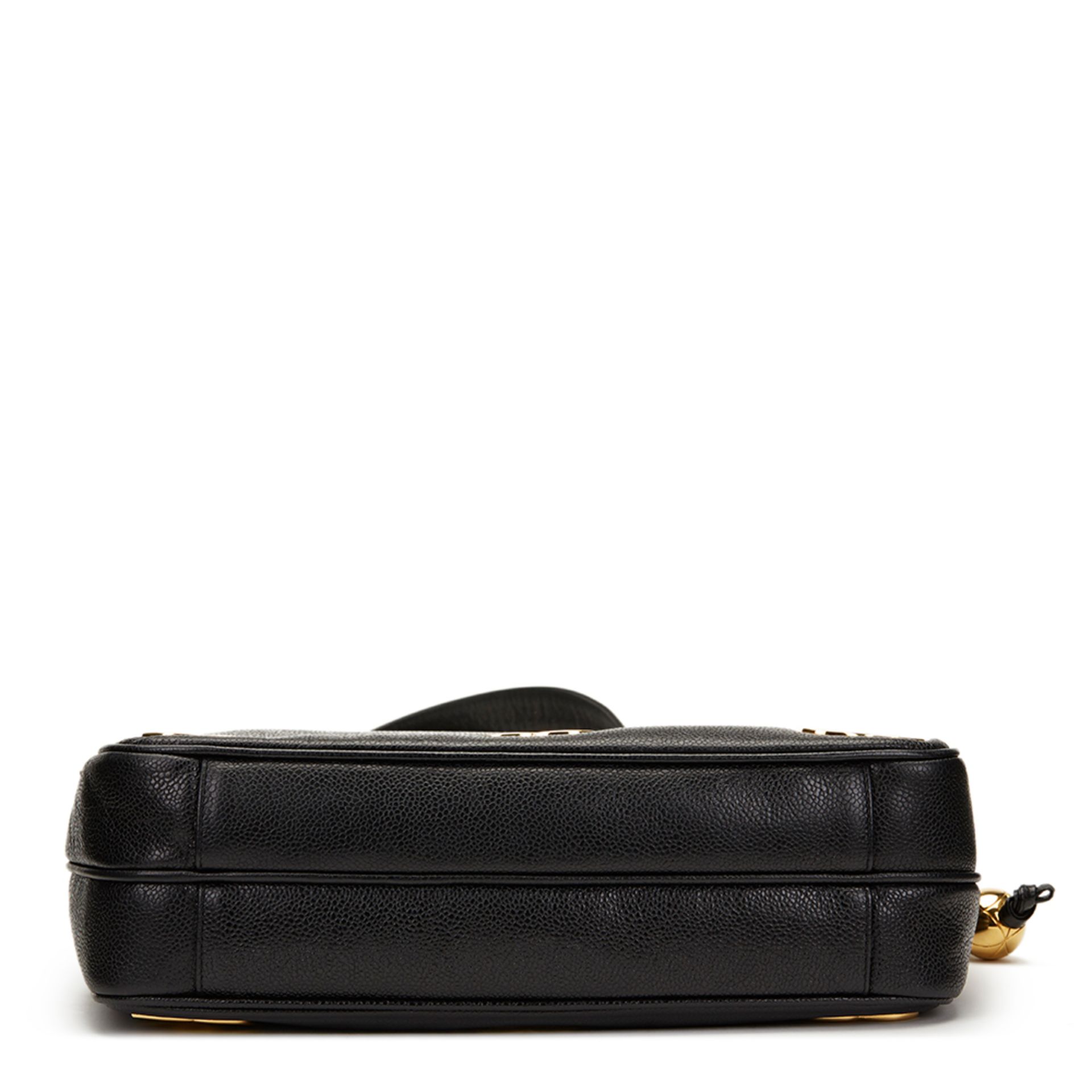 Black Caviar Leather Vintage Logo Trim Shoulder Bag - Image 6 of 9