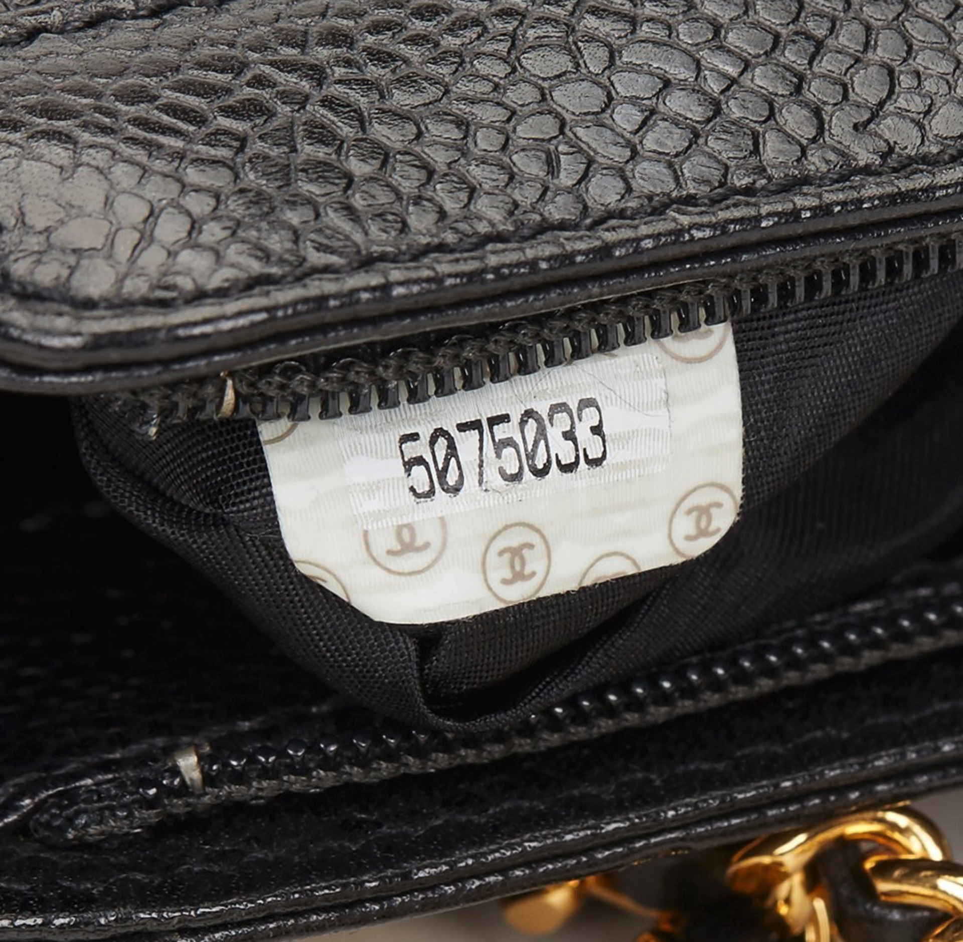 Black Caviar Leather Vintage Mini Timeless Shoulder Bag - Image 7 of 10