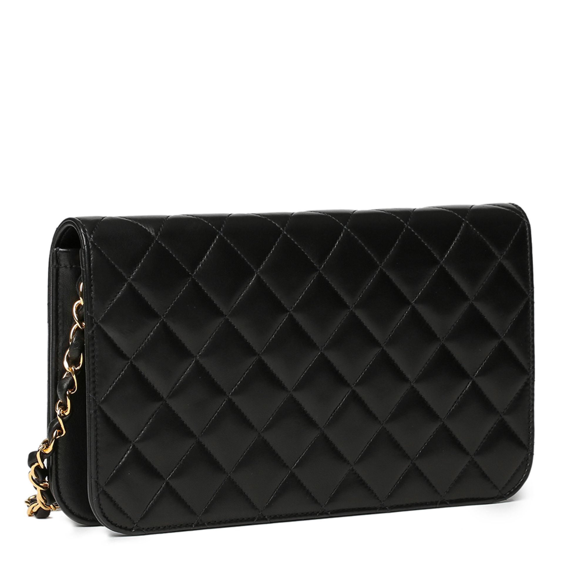 Black Quilted Lambskin Vintage Small Classic Single Full Flap Bag - Image 9 of 14