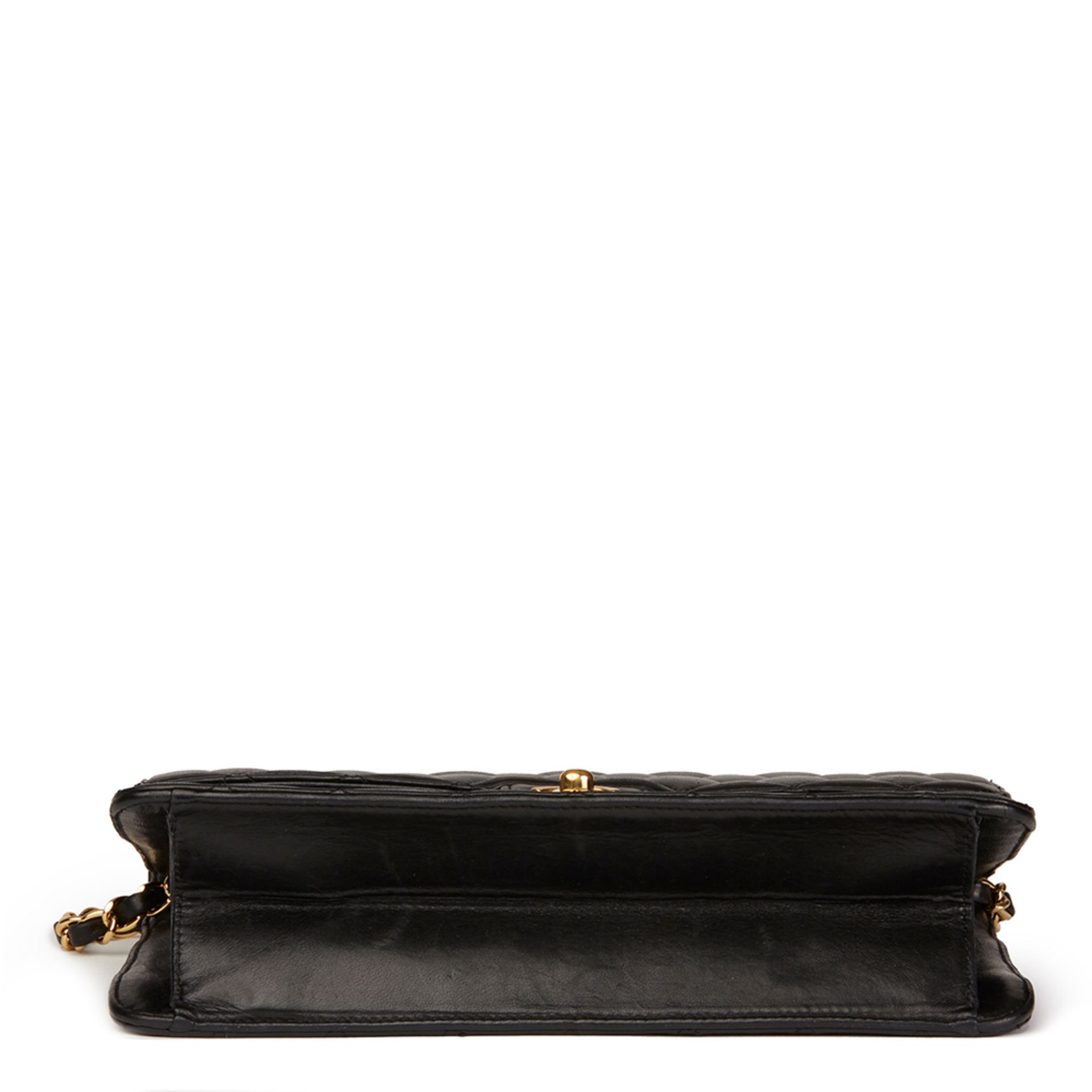 Black Quilted Lambskin Medium Classic Single Flap Bag - Image 6 of 10