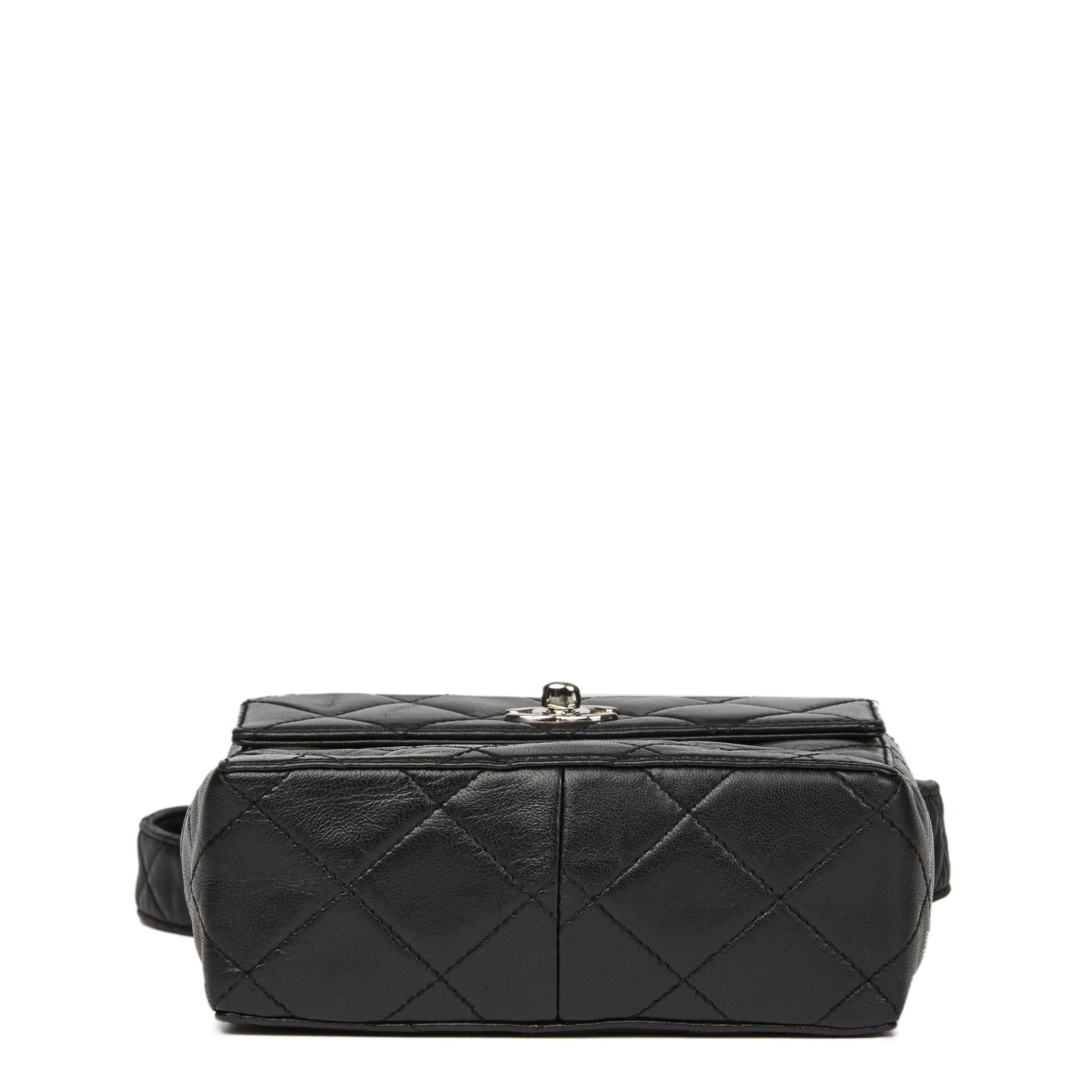 Black Quilted Lambskin Vintage Mini Flap Bag - Image 11 of 13