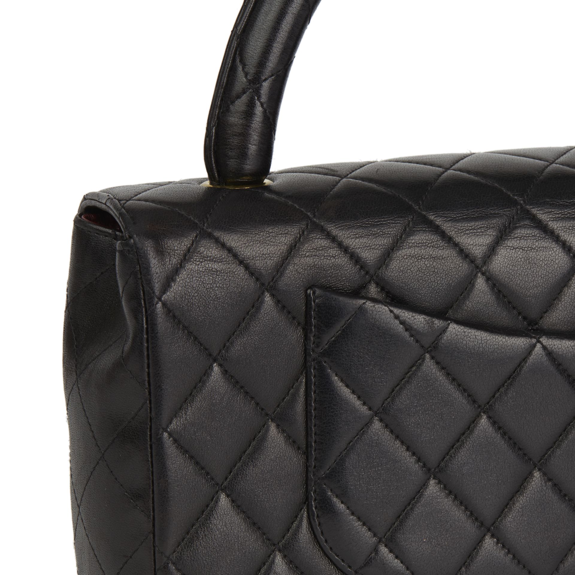 Black Quilted Lambskin Vintage Medium Classic Kelly Flap - Image 13 of 16