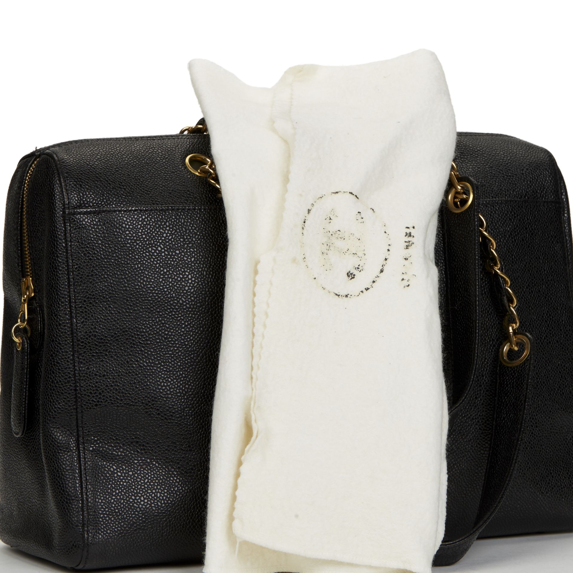 Black Caviar Leather Vintage Timeless Shoulder Bag - Image 12 of 12