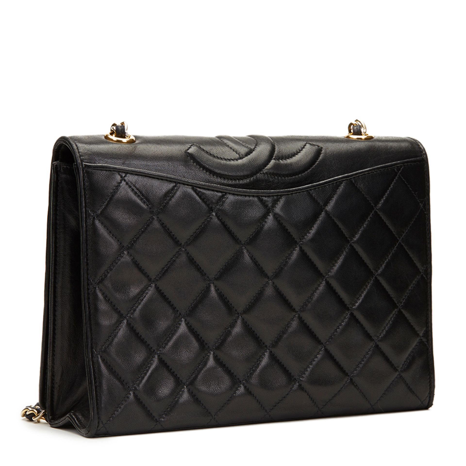 Black Quilted Lambskin Vintage Timeless Single Flap Bag - Image 6 of 10