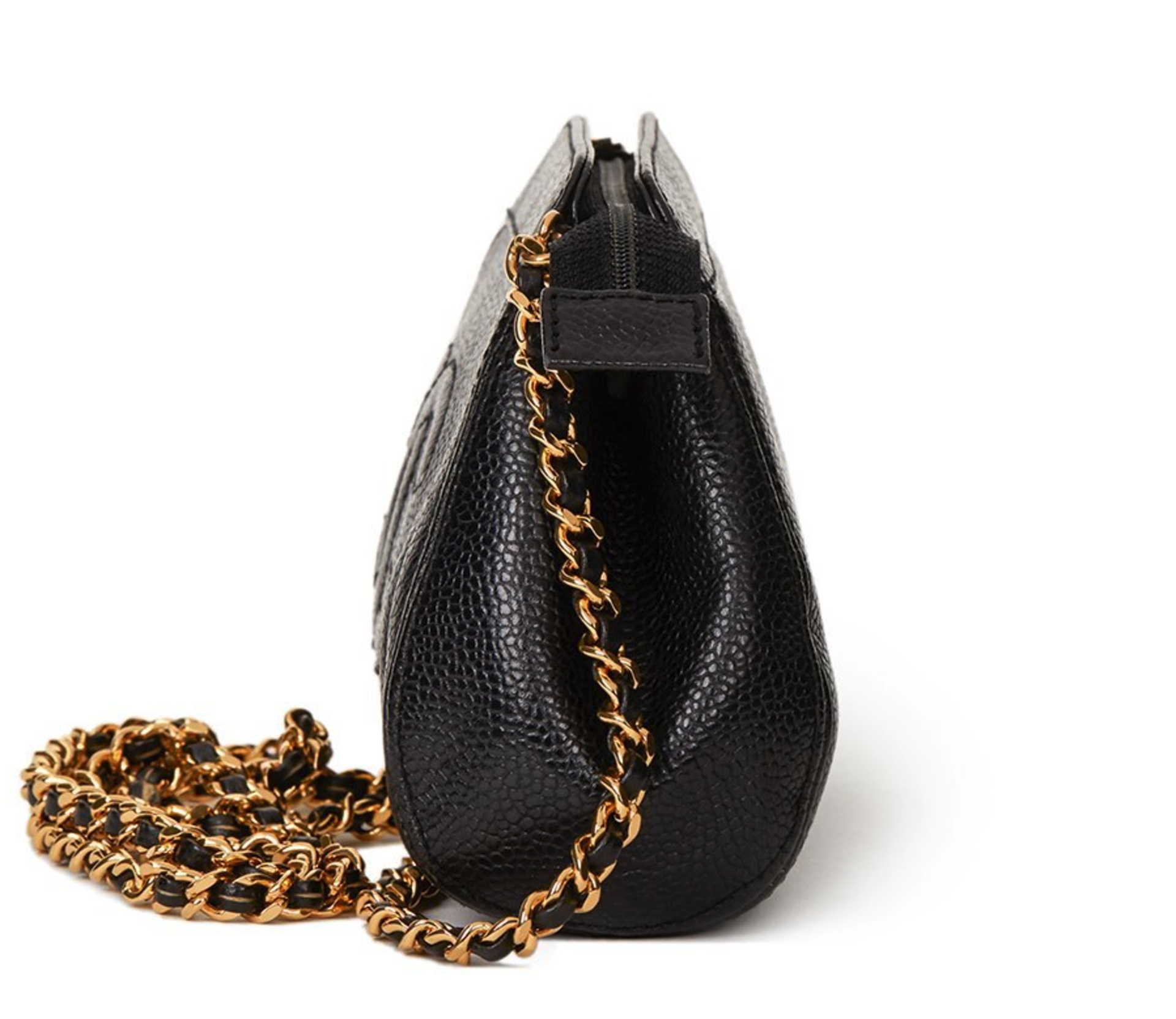 Black Caviar Leather Vintage Mini Timeless Shoulder Bag - Image 9 of 10