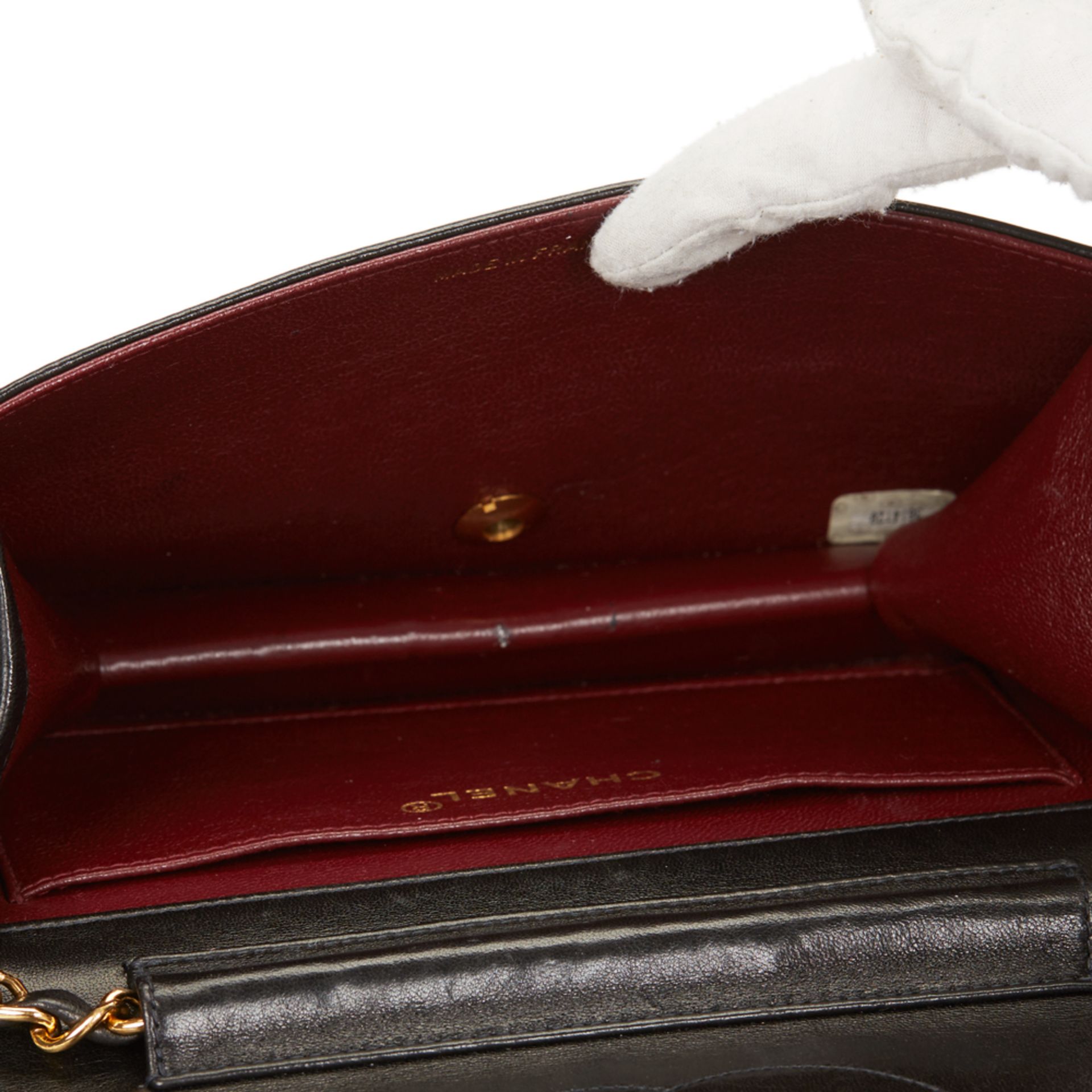 Black Quilted Lambskin Vintage Mini Flap Bag - Image 9 of 13