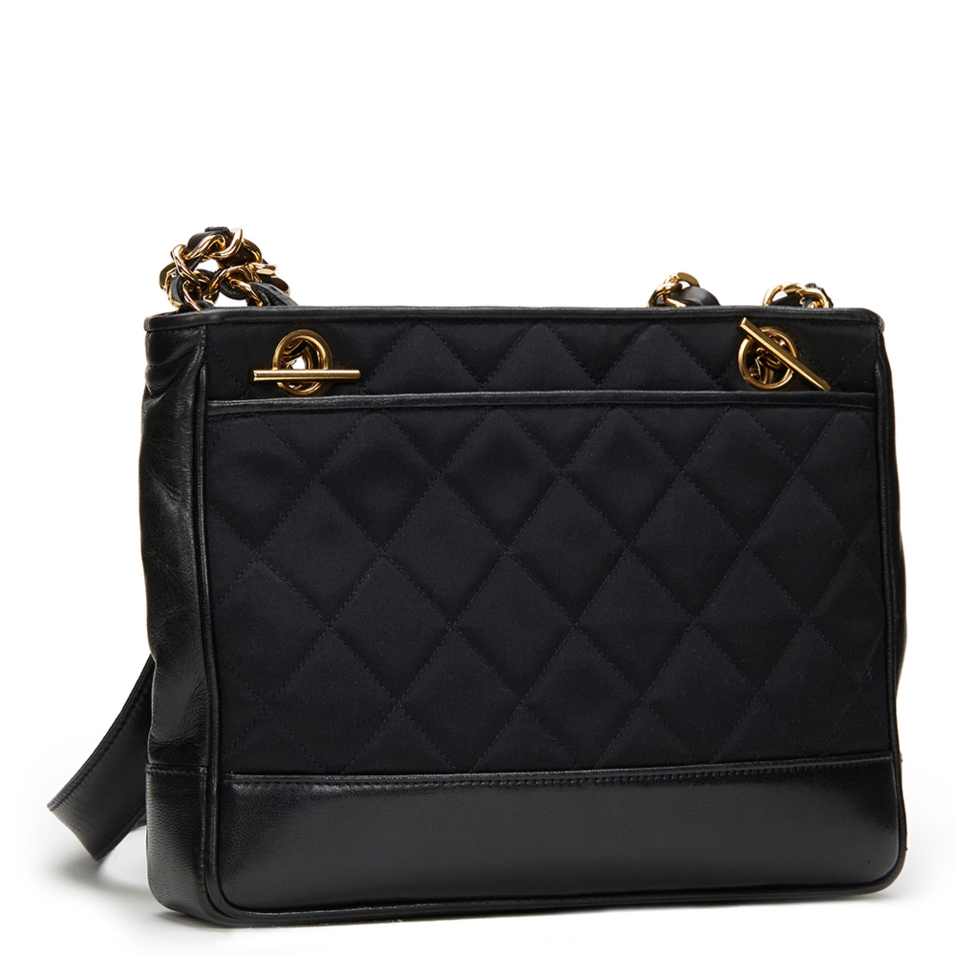 Black Satin & Lambskin Vintage Mini Timeless Shoulder Bag - Image 2 of 19