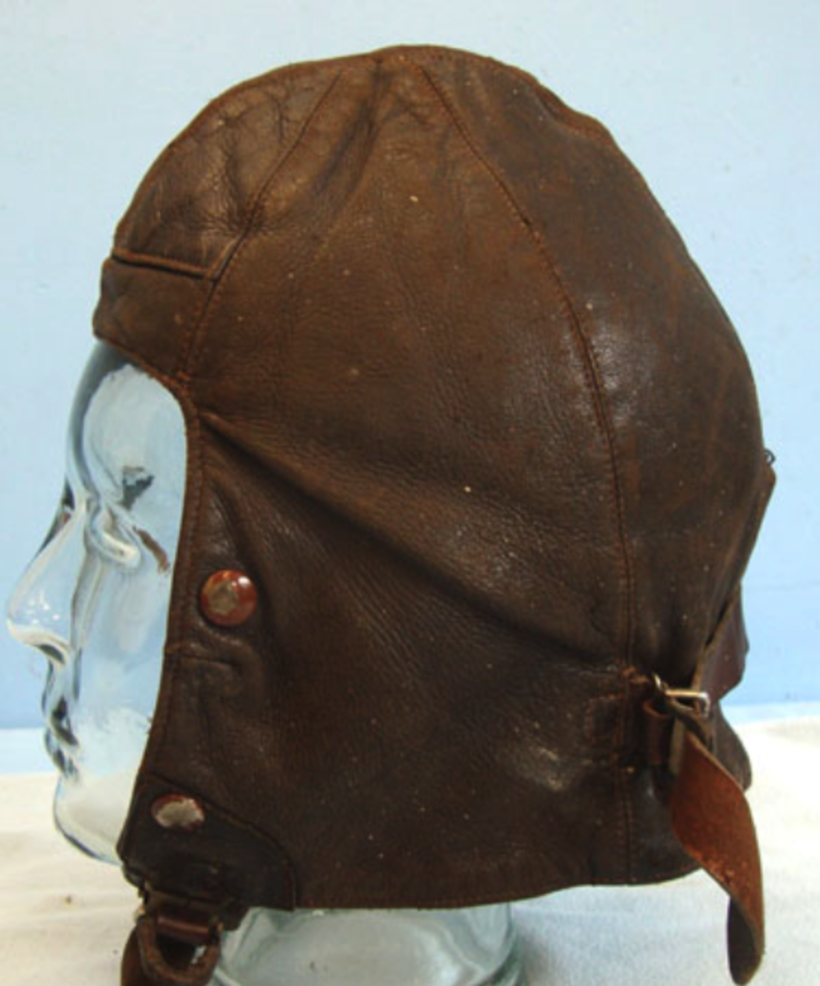 WW2 1939 Battle Of Britain Era Royal Air Force 'B' Type Leather Flying Helmet By Frank Bryan