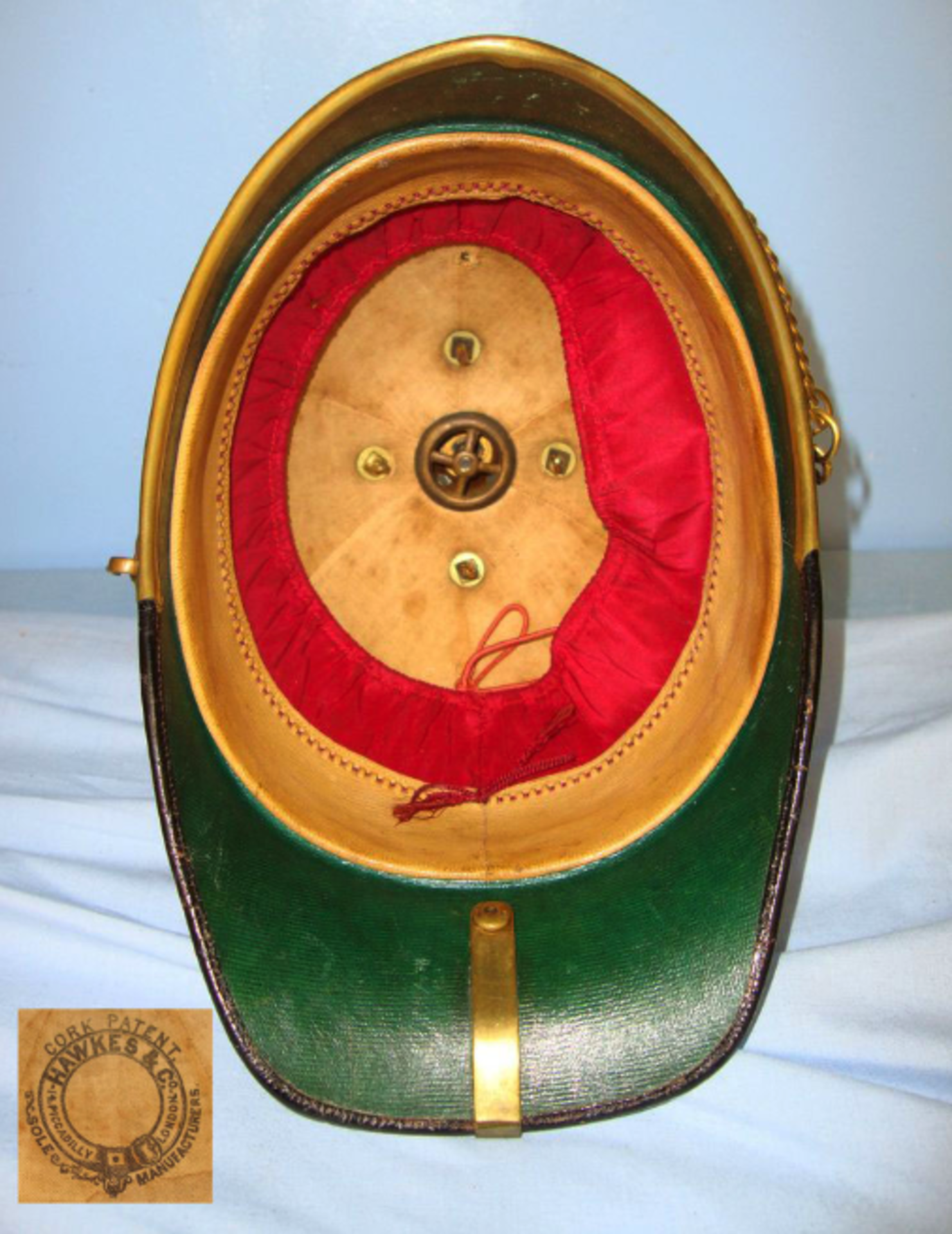 SUPERB, Victorian Home Service Pattern, King's Own Royal Lancaster Regiment Officer's Helmet - Bild 2 aus 3