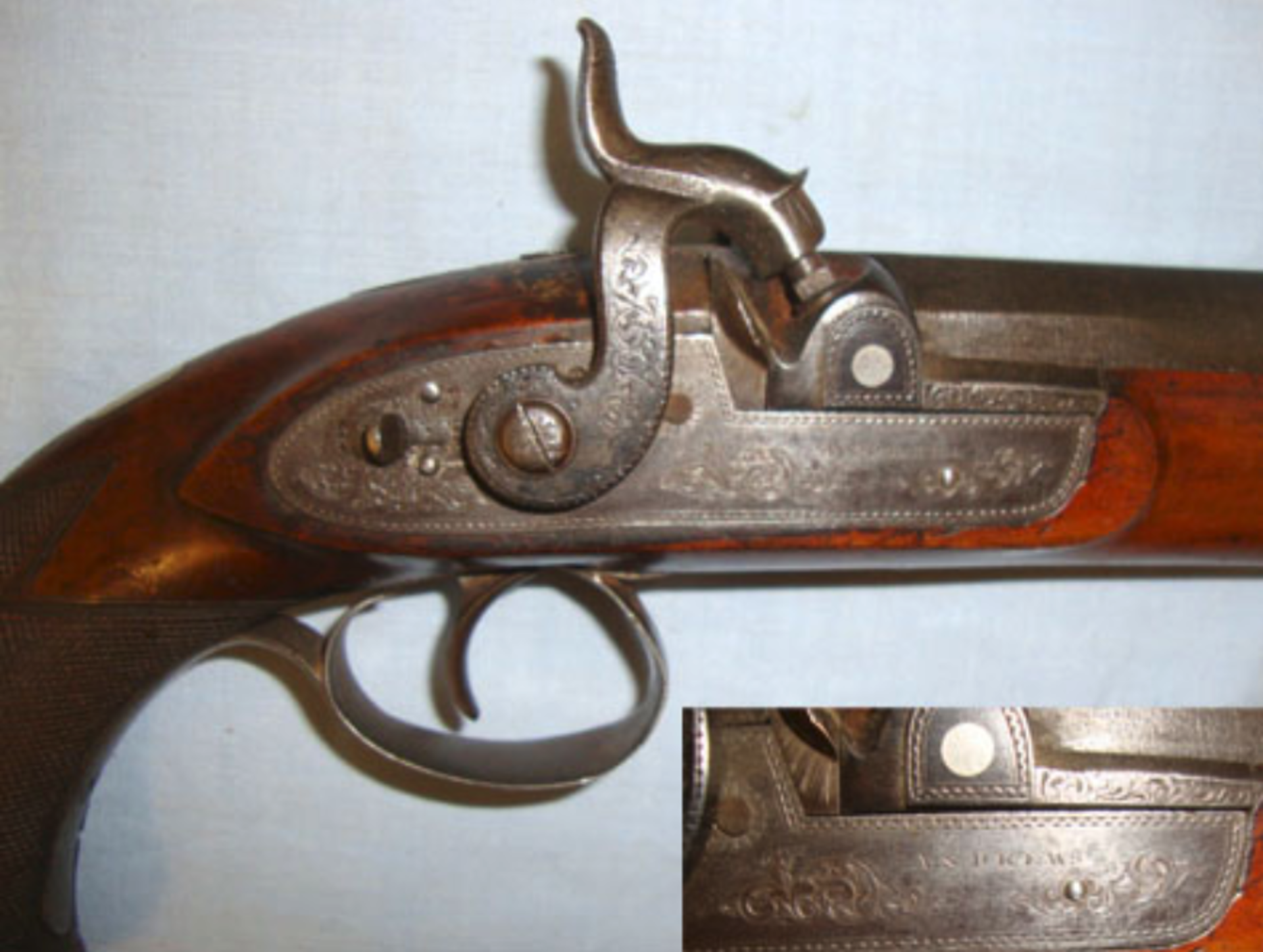 1821-1868 English .700 Bore Percussion Duelling / Holster Pistol By Andrews Pall Mall London. - Bild 3 aus 3