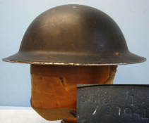 WW2 1941 British Tommy Combat Helmet x B.M.B. (British Motor Bodies) With Rare Canadian 1942