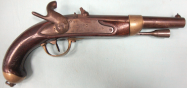 1831 French Model 1822 Challerault Cavalry Pistol Converted from Flintlock to Percussion.