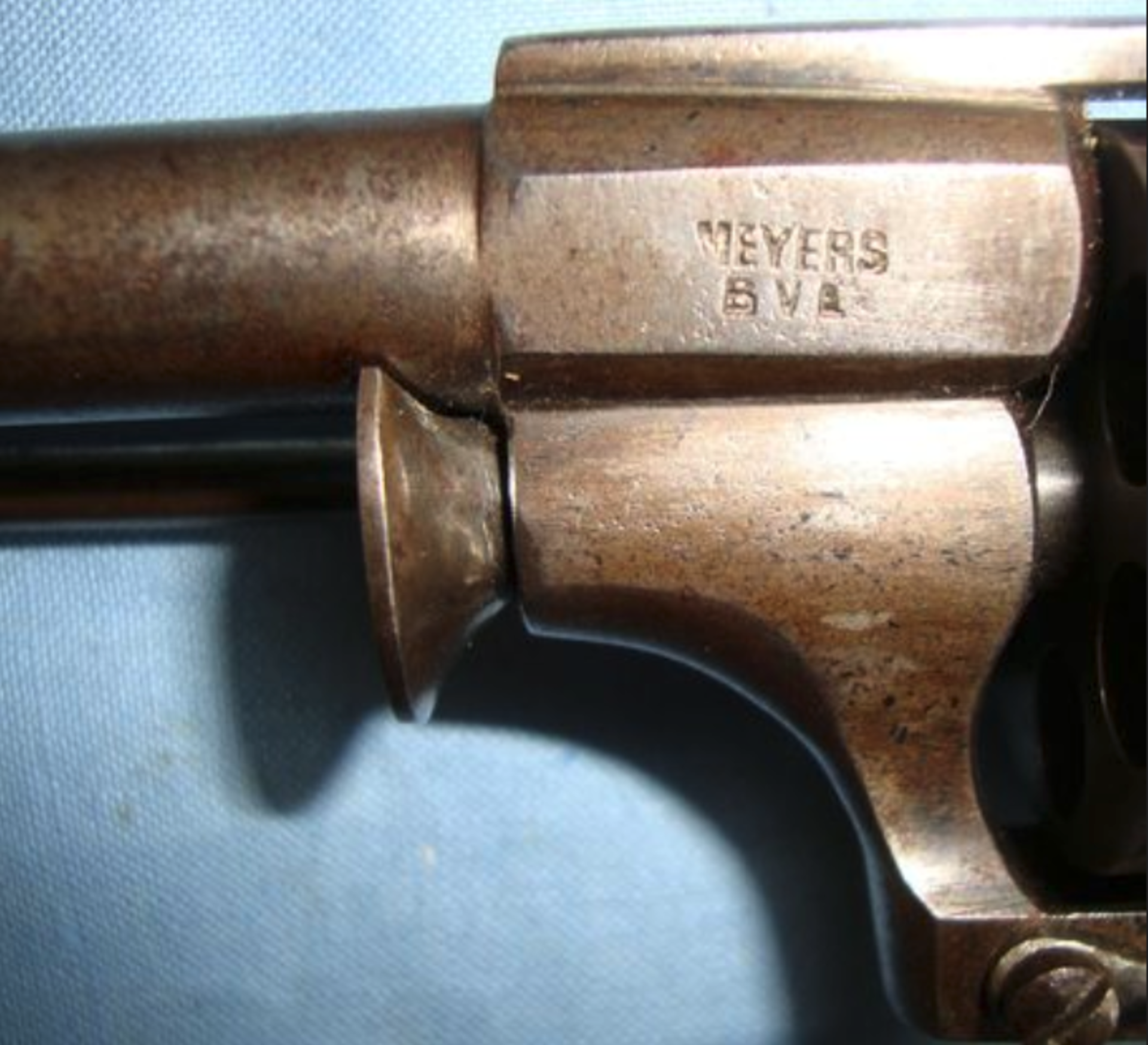 C1870 English Pattern 'Meyers Bve' Liege Closed Frame, Double Action.320Centre Fire Calibre Revolver - Image 3 of 3