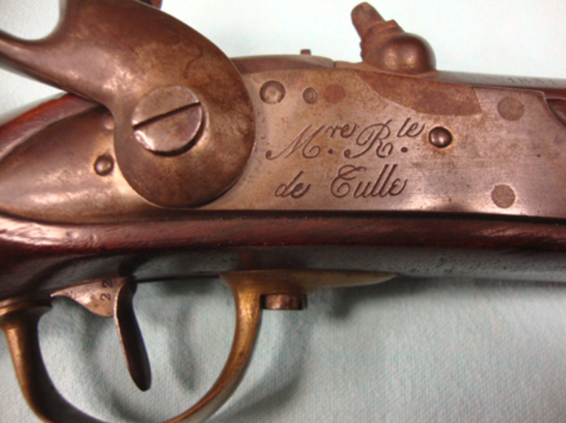 1831 French Model 1822 Challerault Cavalry Pistol Converted from Flintlock to Percussion. - Bild 3 aus 3