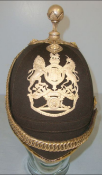 Post 1901 Volunteer Artillery Officer's Home Service Pattern, Blue Cloth Helmet