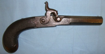 1823-1854 .50” Bore Percussion Traveling Pistol By Ezekiel Baker & Son London Gun Makers To The King