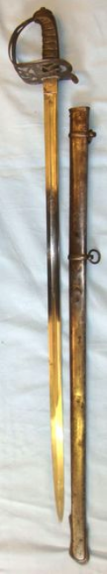 Victorian, British Pattern 1827 Officer's Sword With Etched Blade To The North York Militia