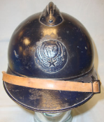 WW1 French M15 Adrian Combat Helmet With 1930's & WW2 'RF' (Republique Francaise)