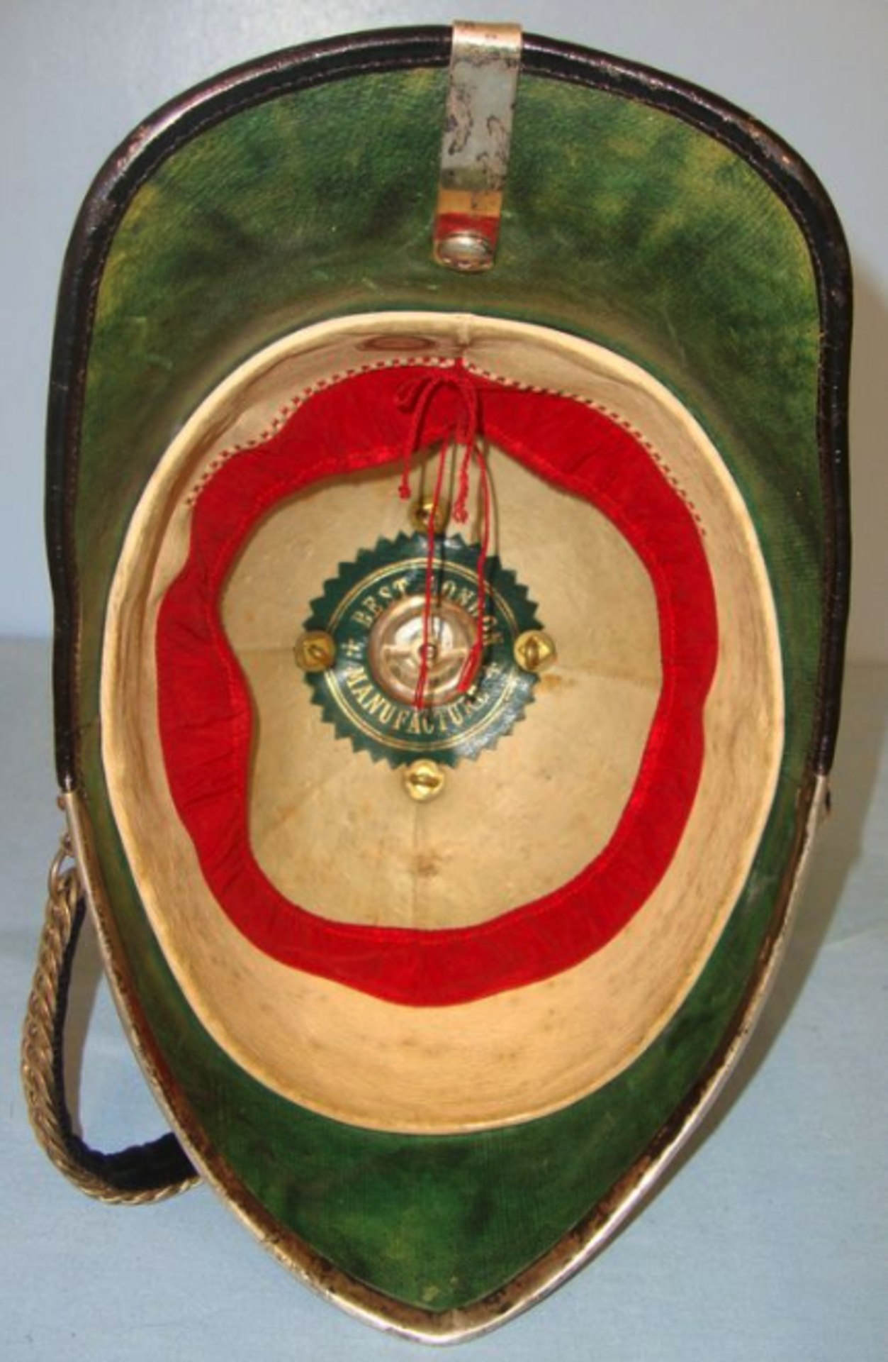 Post 1901 Volunteer Artillery Officer's Home Service Pattern, Blue Cloth Helmet - Bild 2 aus 3