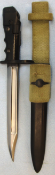 British No 7 MK 1 'L' Swivelling Pommel Bayonet For No 4 Rifles with Scabbard & Frog.