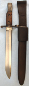 Canadian Ross Bayonet MK I With Leather Scabbard & Frog.