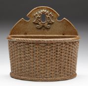 Antique Brampton Salt Glazed Candle Basket Marked God C.1850
