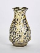 Unusual Antique Renaissance Art Glass Vase With Leaves 19 C