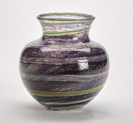 Swedish Jerry Heintze For Snapphane Art Glass Vase 1989