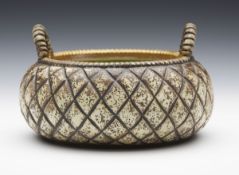 Antique Royal Vienna Twin Handled Porcelain Basket Vase C.1900