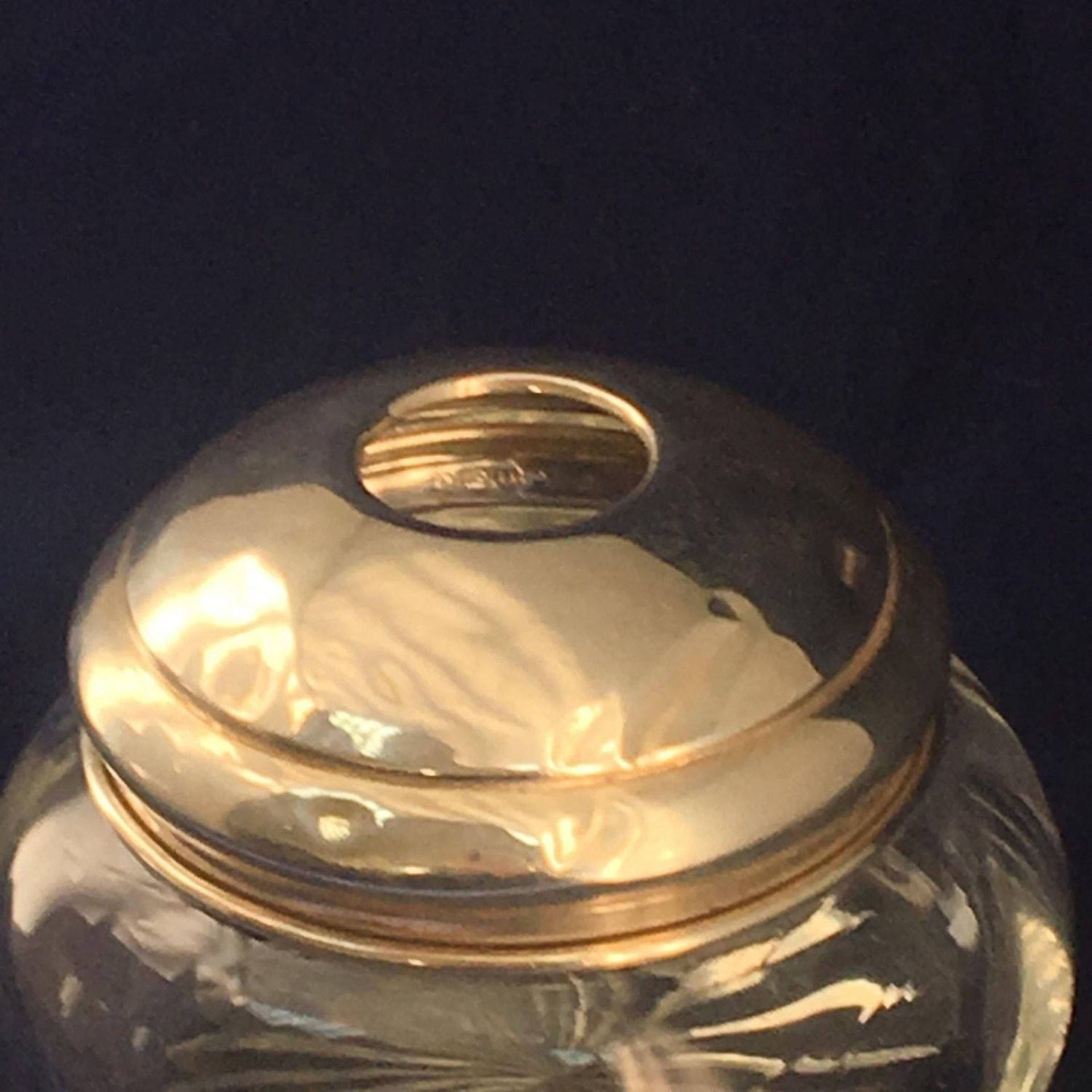 Art Deco 1920s Dressing Table jar with HM solid sterling silver lid - 1925 - Image 2 of 3