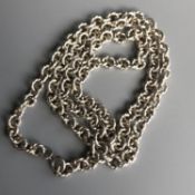 A 1970s silver heavy 28" chain (53.9g) - hallmarked 1976