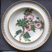 19th Century Brown Westhead & Moore Staffordshire Creamware Pottery Dish with Dog Roses