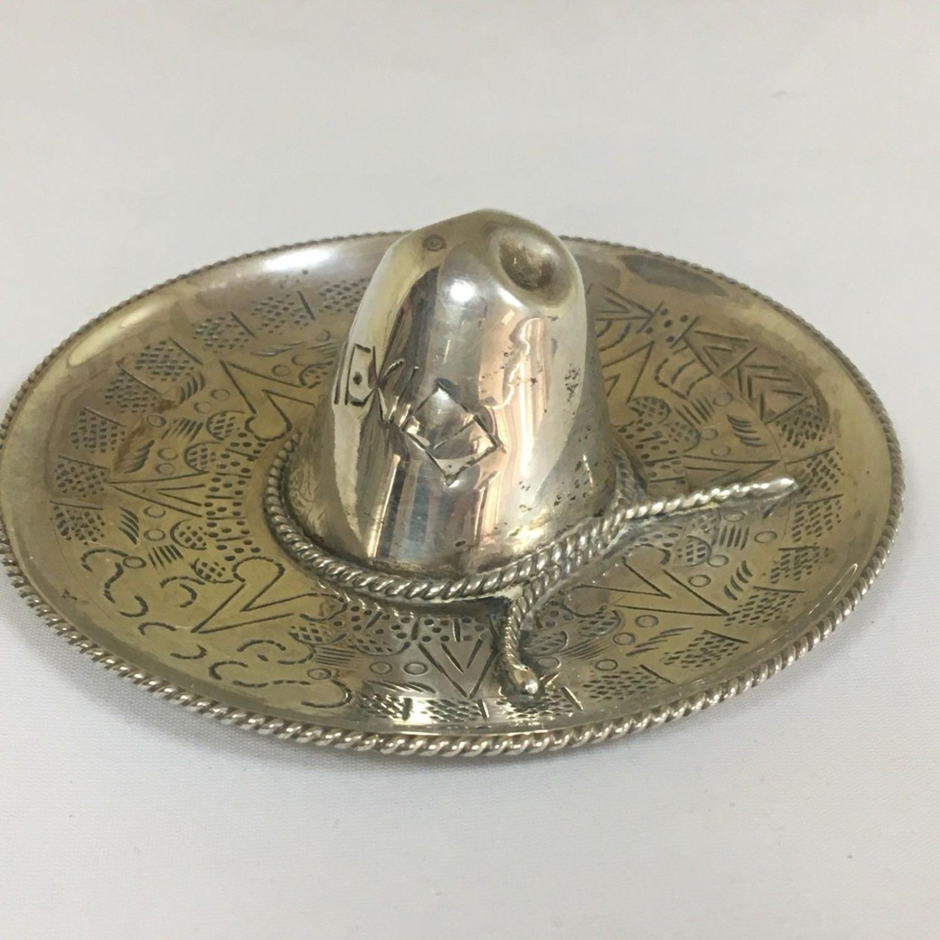 Mexican sterling silver - 925 - Mexico Sombrero Hat Trinket Dish. - Image 2 of 4