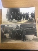 Two original vintage black and white photographs "Return RAF Scarborough" Fish