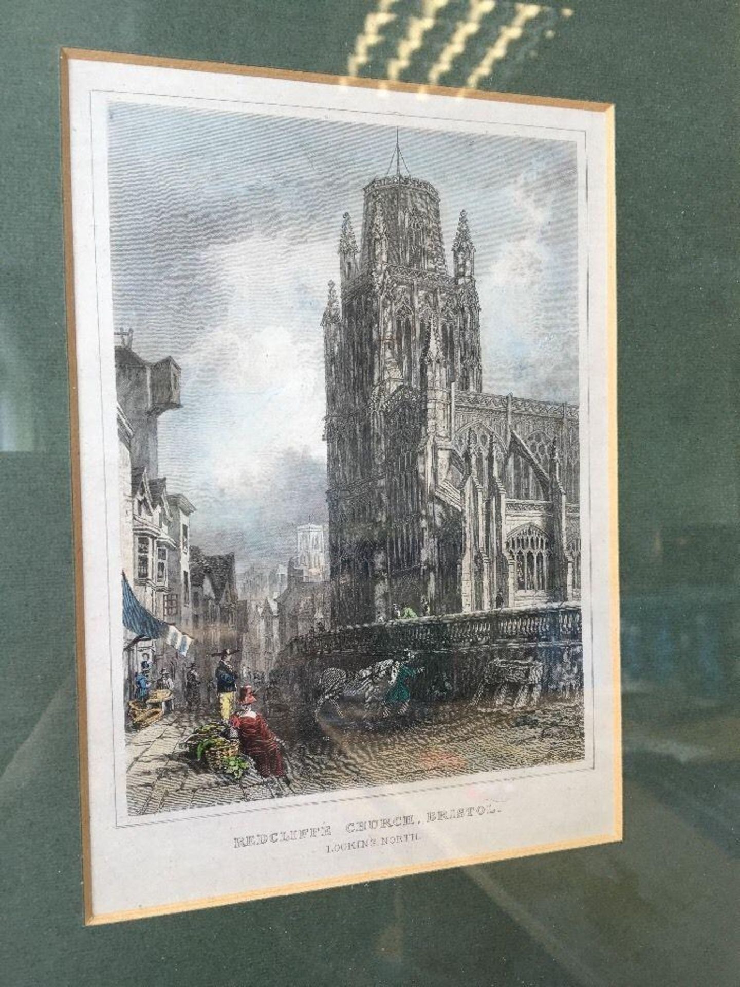 Pair of antique hand coloured engravings, gallery framed & glazed BRISTOL SCENES - Image 2 of 3