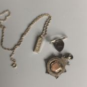 A group of hallmarked silver jewellery items (3)