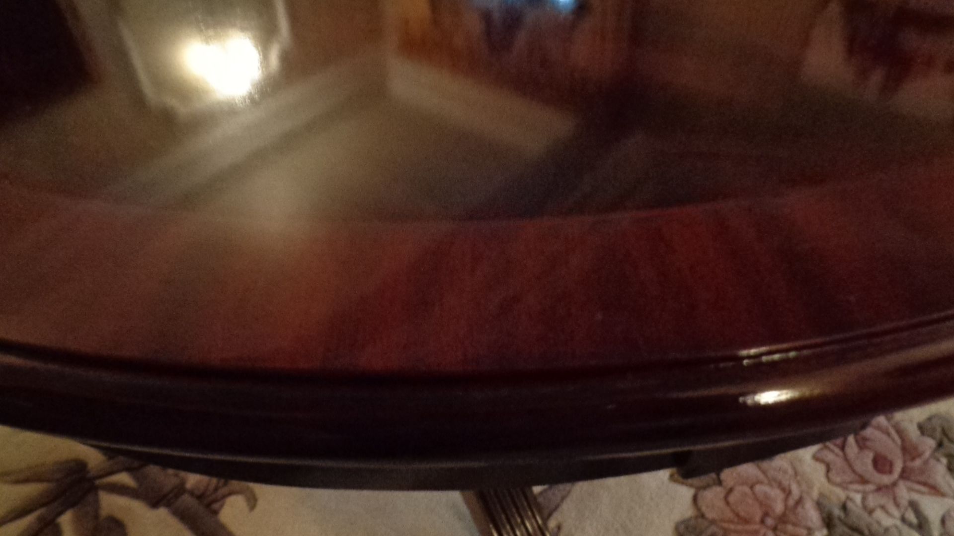 Mahogany Inlead Coffee Table Brass Feet 78Cms Wide X 127Cms Long X 45Cms High - Image 3 of 3